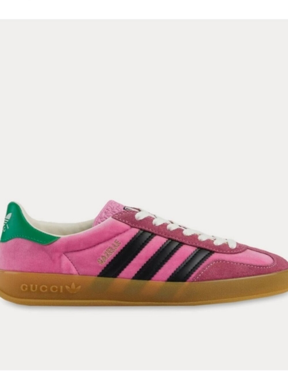 Gucci x adidas Gazelle Pink Velvet with Sneakers Size 7.5